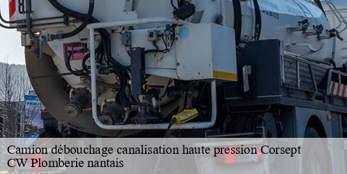Camion débouchage canalisation haute pression corsept-44560 CW Plomberie nantais